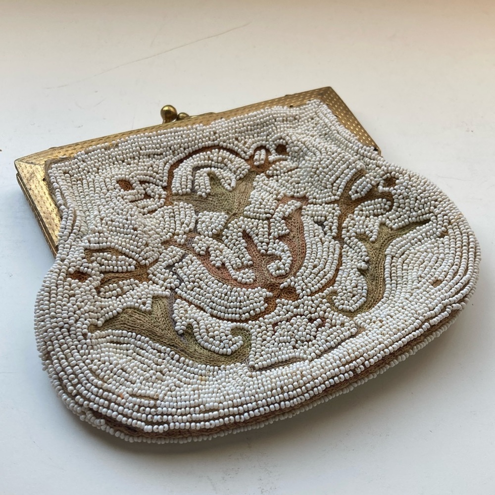 Vintage Beaded Change Purse Seed Beads Made in France authentic original… - Picture 1 of 10